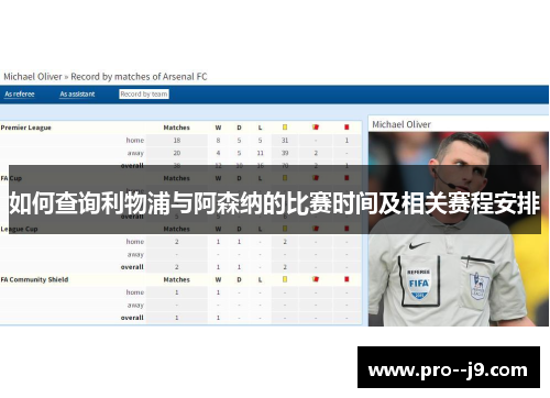 如何查询利物浦与阿森纳的比赛时间及相关赛程安排